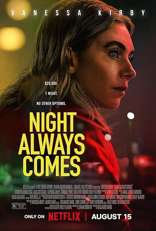 Night Always Comes film posteri